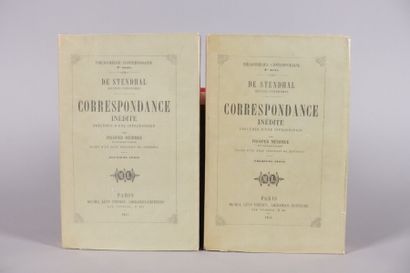 STENDHAL. Unpublished correspondence. Paris,...