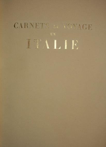 DENIS Maurice. Travel notebook in Italy....