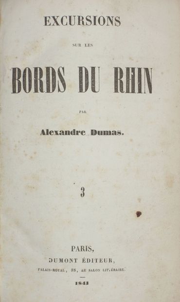 DUMAS Alexandre. Excursions on the banks...