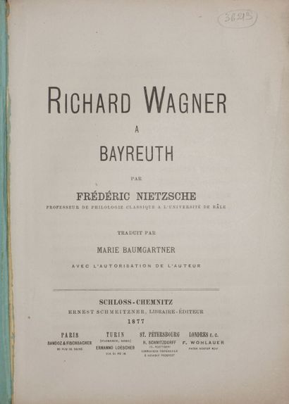 WAGNER, Richard. Art and Politics. 1st part,...
