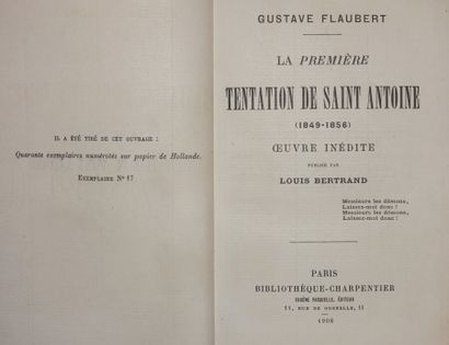 FLAUBERT Gustave. The first Temptation of...