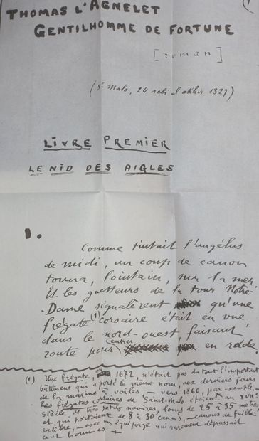 FARRÈRE Claude. Thomas l'Agnelet, gentleman...