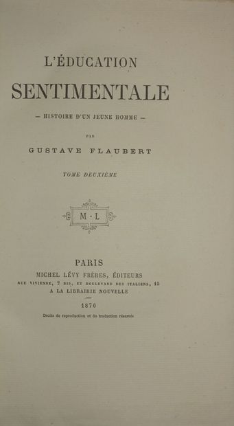 FLAUBERT Gustave. Sentimental Education....