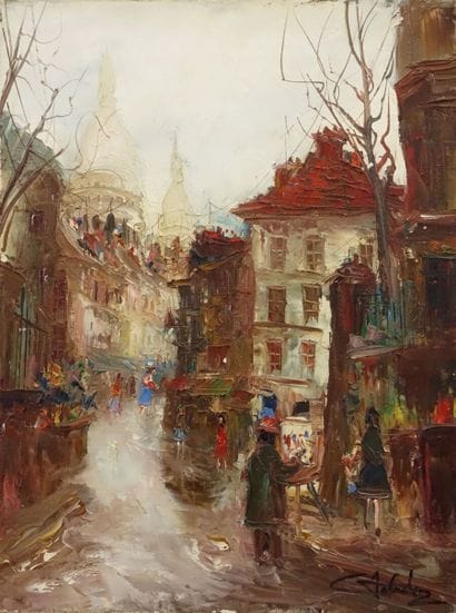 Montmartre.

Oil on canvas, bears a signature...
