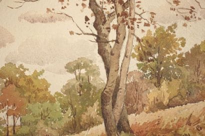 Henri LINGUET (1881-1914).

Paysage à l'étang...