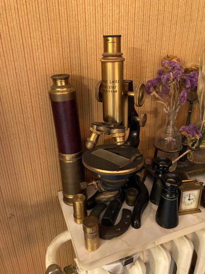 Ernst Leitz Wetzlar microscope. 

In his...