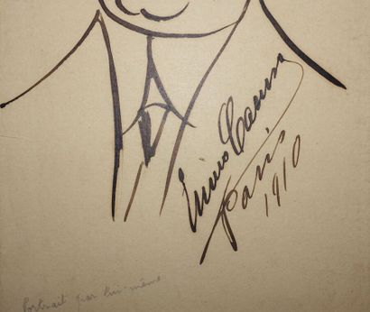Enrico CARUSO (1873-1921).

Autoportrait,...