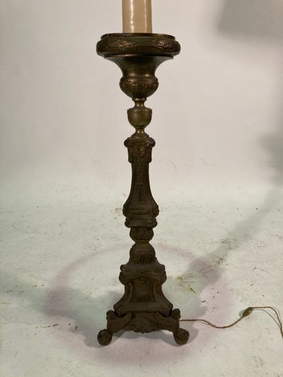 Brass pick with foliage and grape bunches...