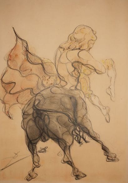 SAUZÉA.

Écuyers.

Lithographie, signée en...