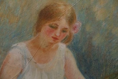 Dans le goût de Renoir.

Jeune femme à la...