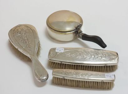 GALLIA.

Three silver metal brushes with...