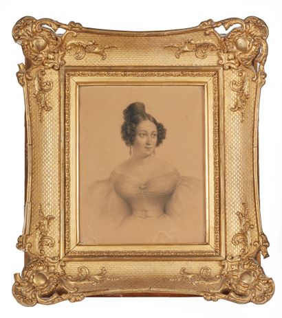 École du XIXe siècle.

Portrait de femme...