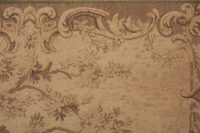 Gallant scenes.

Pair of framed tapestries.

(Stains.)

Top....