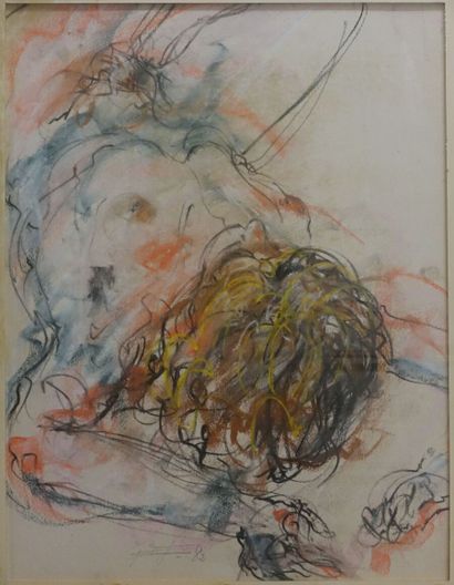 Gun FRANSSON.

Nue.

Pastel, signé et daté...