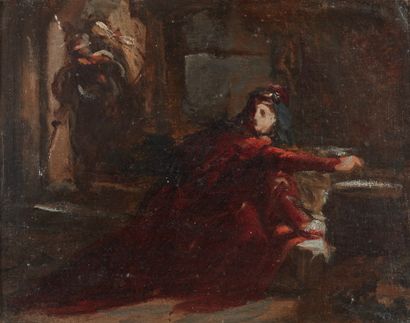 Attributed to Alexandre COLIN (1798-1873).

Troubadour...