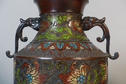 CHINA. 

Pair of baluster vases in cloisonné...