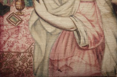 Draped woman.

Painting on fabric glued on...