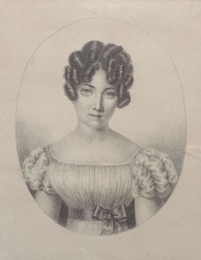 École du XIXe siècle.

Portrait de femme...