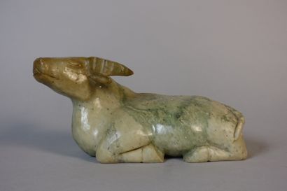 CHINA.

Buffalo lying in carved hard stone.

(Accidents.)

Length:...