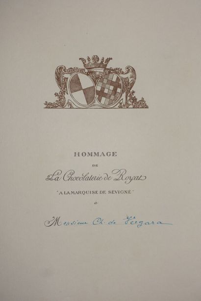 Unpublished letters from Madame de Sevigne.

N°...