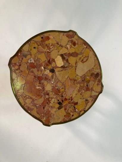 Table en acajou massif et bronze doré de...