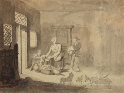 École hollandaise.

Scène d'intérieur.

Plume...