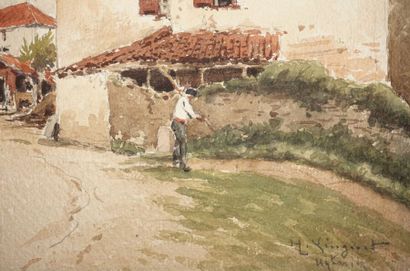 Henri LINGUET (1881-1914).

Paysage à l'étang...