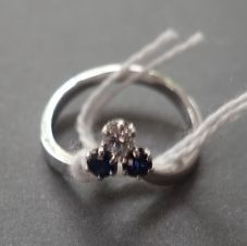 750 thousandths white gold and platinum ring...