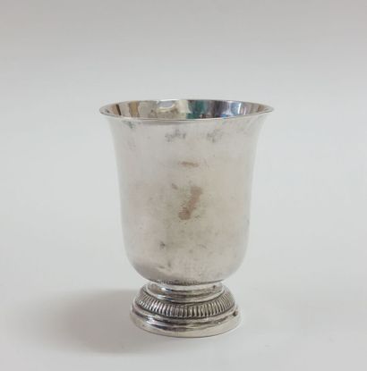Tulip-shaped timbale in plain silver 950...
