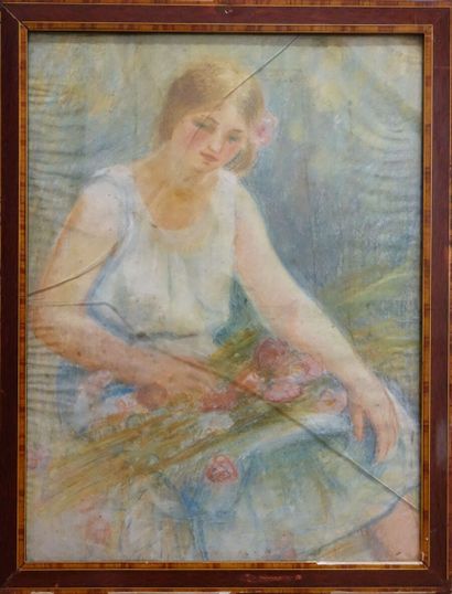 Dans le goût de Renoir.

Jeune femme à la...