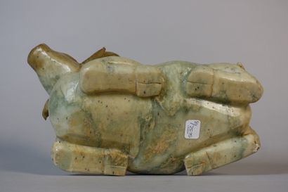 CHINA.

Buffalo lying in carved hard stone.

(Accidents.)

Length:...