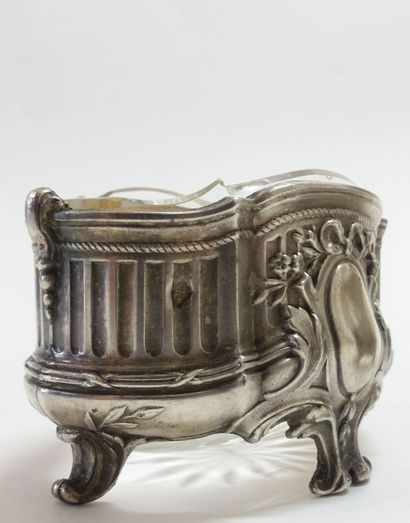 Pair of salt shakers and salt shovels in...