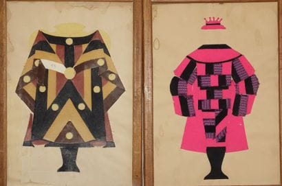 Deux projets de costumes, XXe siècle.

Collage...