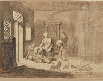 École hollandaise.

Scène d'intérieur.

Plume...