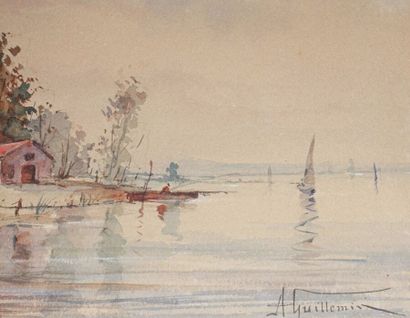 A. GUILLEMIN.

Paysages lacustres animés.

Deux...