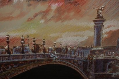 M. LECOMTE.

Vue du pont Alexandre III.

Pastel,...