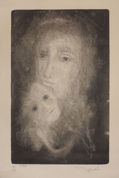 Guy MOULIN (?).

Faces.

Lithograph, signed...