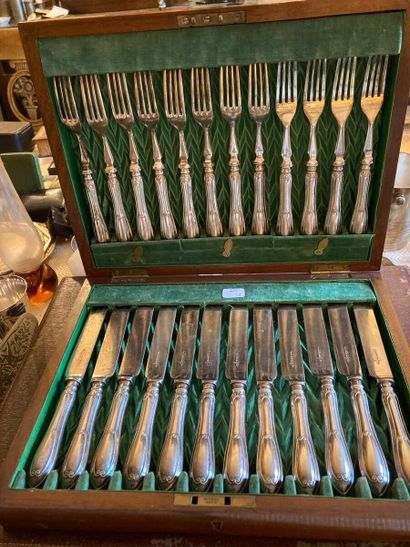 Household set with twelve forks and twelve...