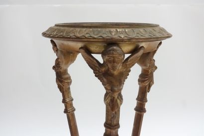 Athenian cassolette, gilt bronze, resting...