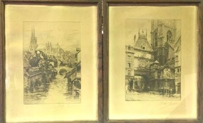 Rouen, La Grosse Horloge; Chartres, View...