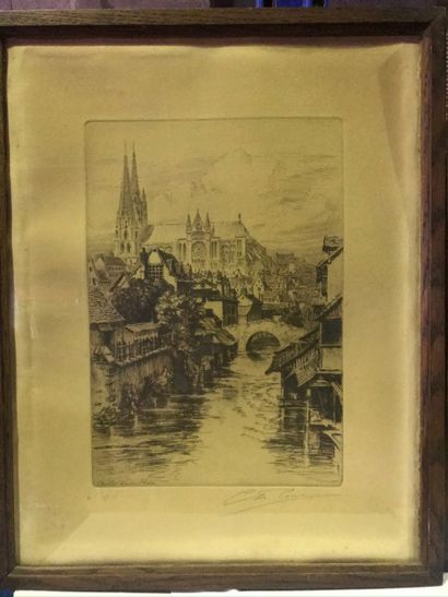 Rouen, La Grosse Horloge; Chartres, View...