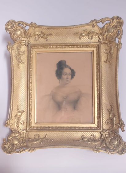 École du XIXe siècle.

Portrait de femme...