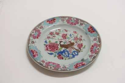 CHINA.

Plate with enamels of the rose family...
