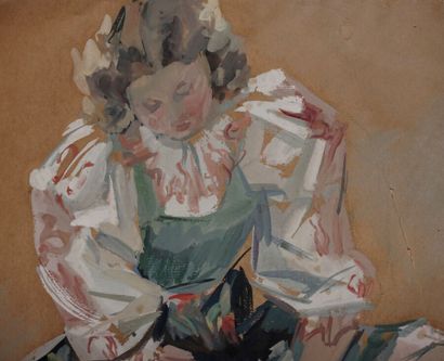 Magdeleine MOCQUOT (1910-1991).

The dancer.

Watercolor...