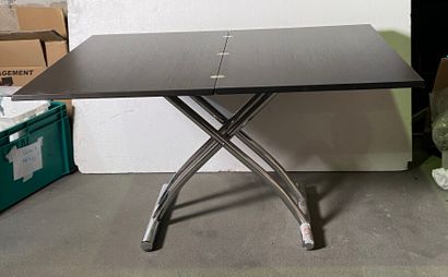 Coffee table forming a desk or dining room...