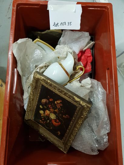 Fort lot de porcelaine, vaisselle, tableau...