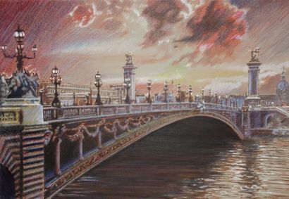 M. LECOMTE.

Vue du pont Alexandre III.

Pastel,...