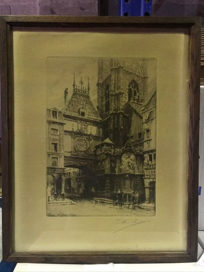 Rouen, La Grosse Horloge; Chartres, View...