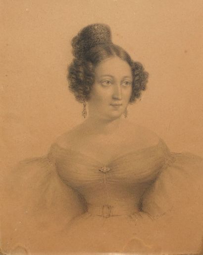 École du XIXe siècle.

Portrait de femme...
