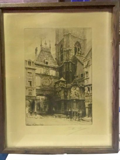Rouen, La Grosse Horloge; Chartres, View...